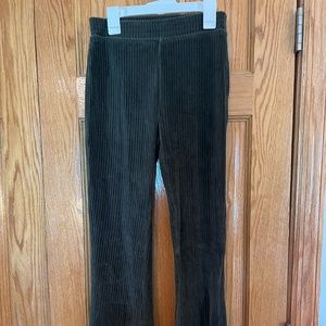 Aerie green flare corduroy leggings